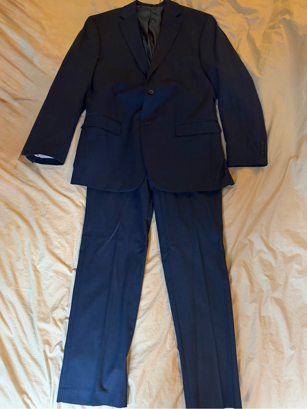 Men's Navy Two-Piece Suit — Single-Breasted Blazer & Trousers